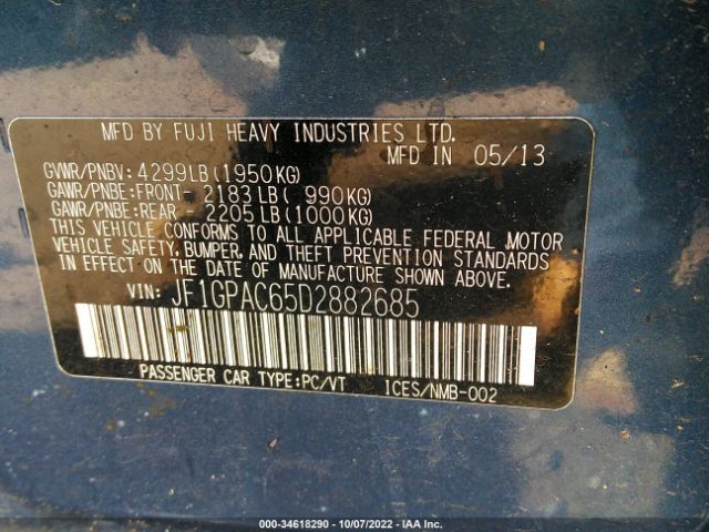 JF1GPAC65D2882685 Subaru Impreza