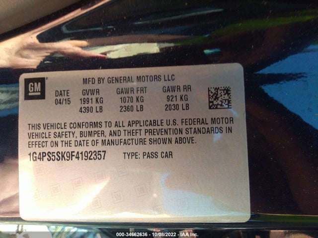 2015 Buick Verano, VIN: 1G4PS5SK9F4192357
