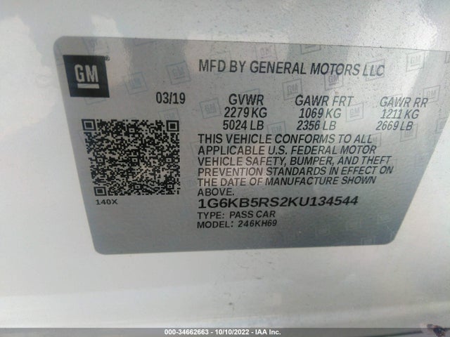 Cadillac Ct6 Luxury Awd 2019 1G6KB5RS2KU134544 Image 10