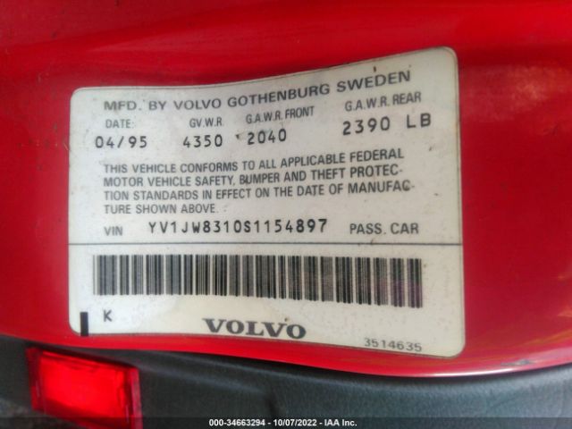 YV1JW8310S1154897 Volvo 940