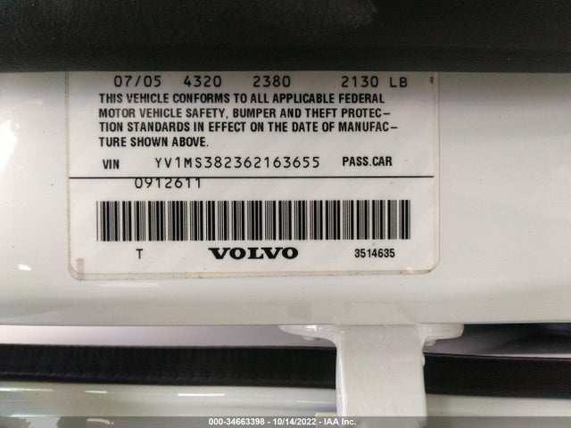 Volvo S40 2.4l 2006 YV1MS382362163655 Image 10