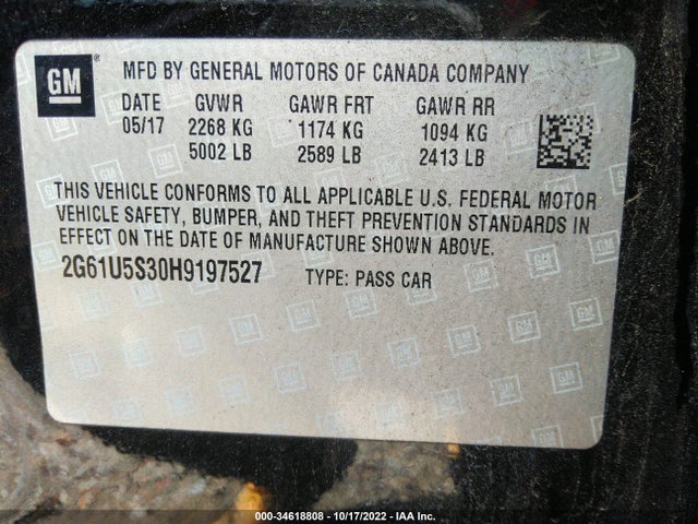 2017 CADILLAC XTS 2G61U5S30H9197527 Photo 8
