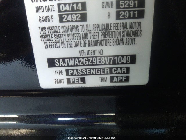 2014 Jaguar XJ, VIN: SAJWA2GZ9E8V71049
