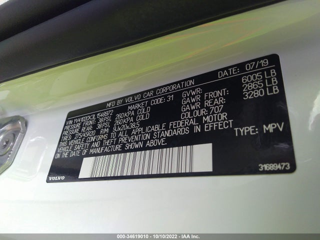 2020 Volvo XC90, VIN: YV4102CK3L1548972