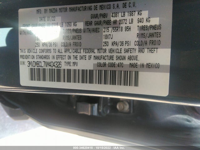 2022 Mazda CX-30, VIN: 3MVDMBCL7NM404326