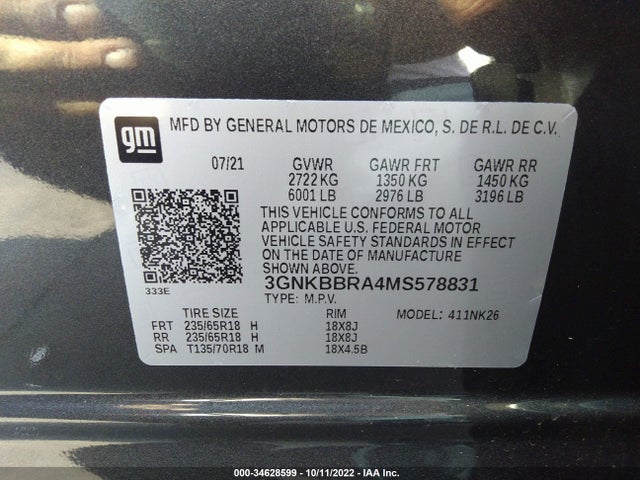 Chevrolet Blazer Lt 2021 3GNKBBRA4MS578831 Image 9