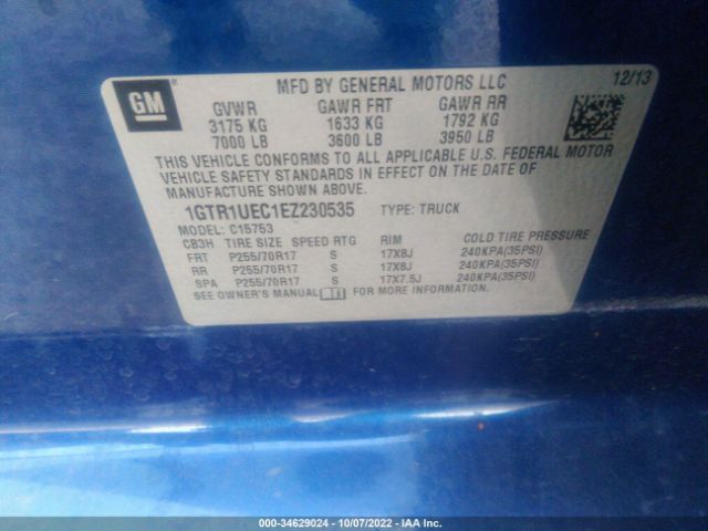 1GTR1UEC1EZ230535 GMC Sierra 1500 Sle