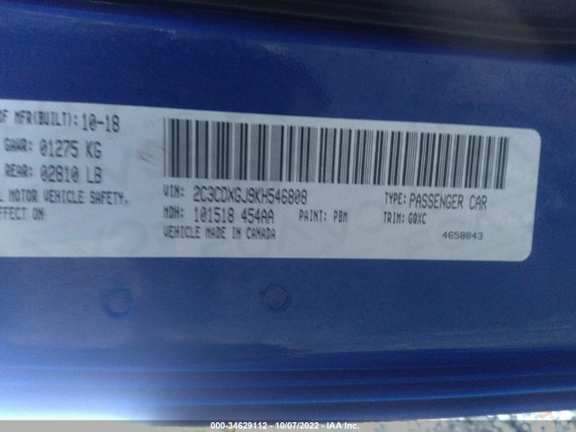 Dodge Charger Scat Pack 2019 2C3CDXGJ9KH546808 Image 9