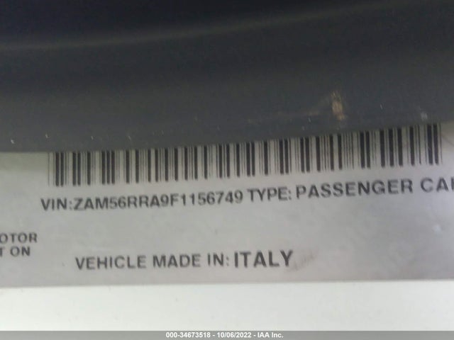 2015 Maserati Quattroporte, VIN: ZAM56RRA9F1156749