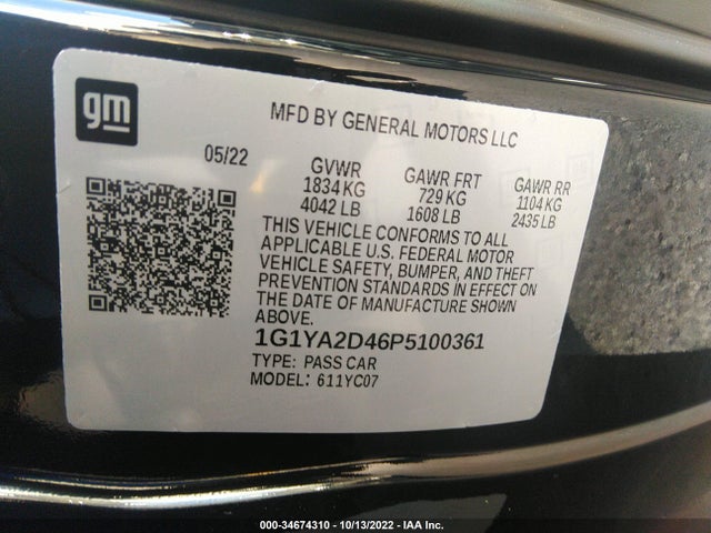 Chevrolet Corvette 1lt 2023 1G1YA2D46P5100361 Image 9