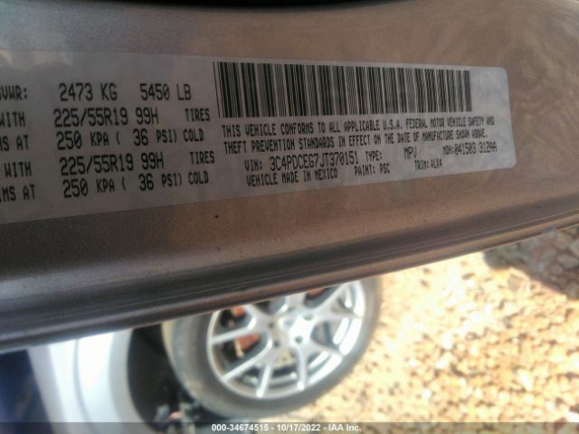 3C4PDCEG7JT370151 Dodge JOURNEY GT