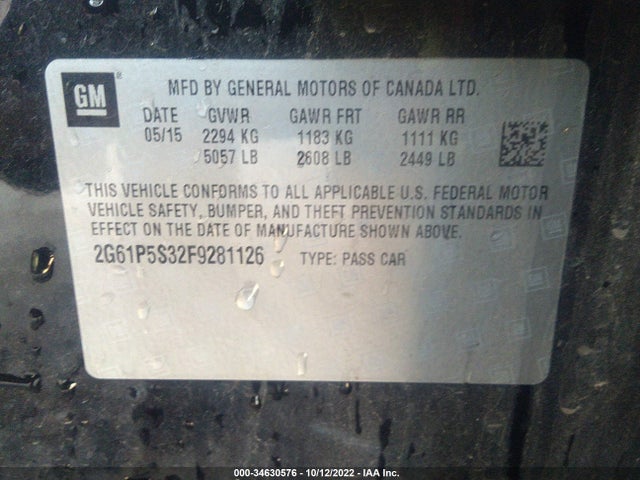 Cadillac Xts Premium 2015 2G61P5S32F9281126 Image 9