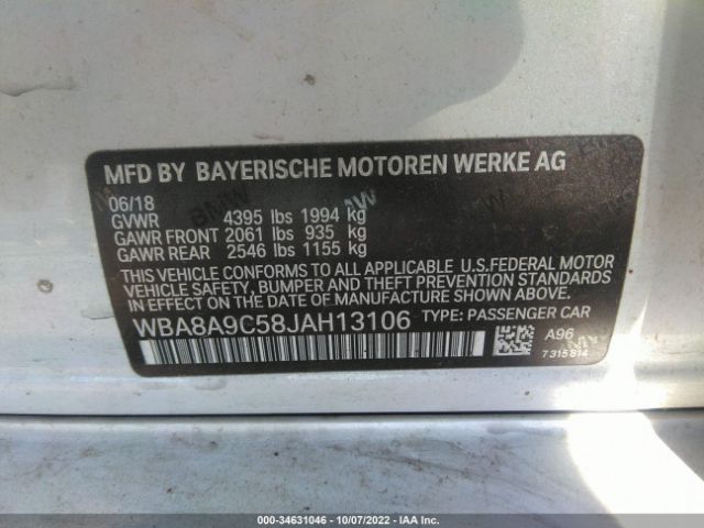 WBA8A9C58JAH13106 BMW 3 Series 320i