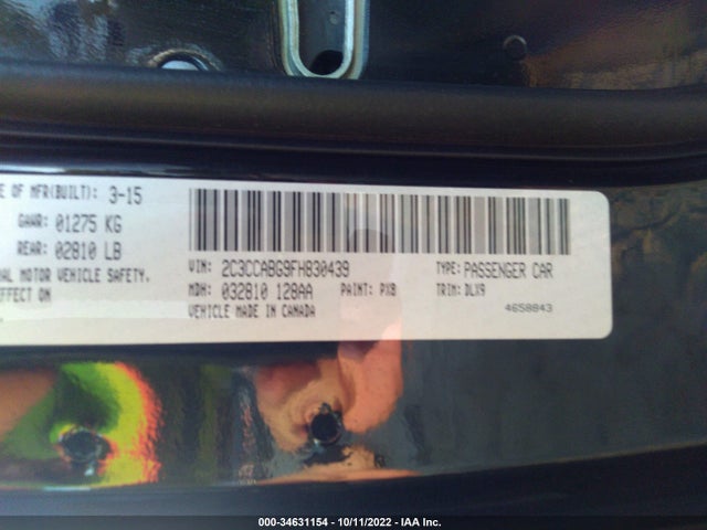 Chrysler 300 300s 2015 2C3CCABG9FH830439 Image 9