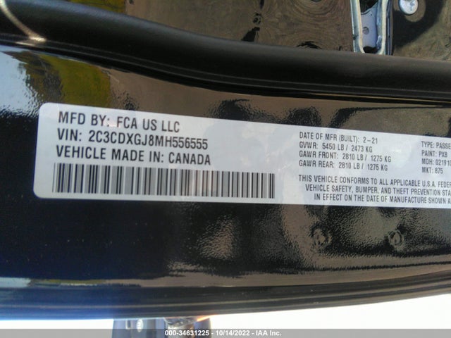 Dodge Charger Scat Pack 2021 2C3CDXGJ8MH556555 Image 9