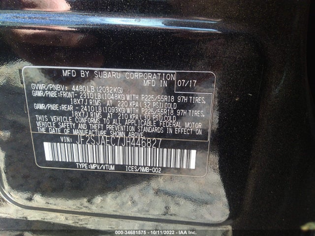 Subaru Forester Premium Black Edition 2018 JF2SJAEC7JH446827 Image 9
