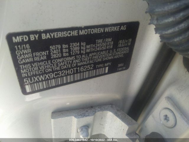 5UXWX9C32H0T16252 BMW X3 Xdrive28i