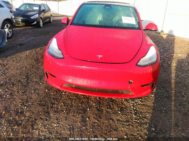 2022 TESLA MODEL Y LONG RANGE VIN: 7SAYGAEEXNF344049