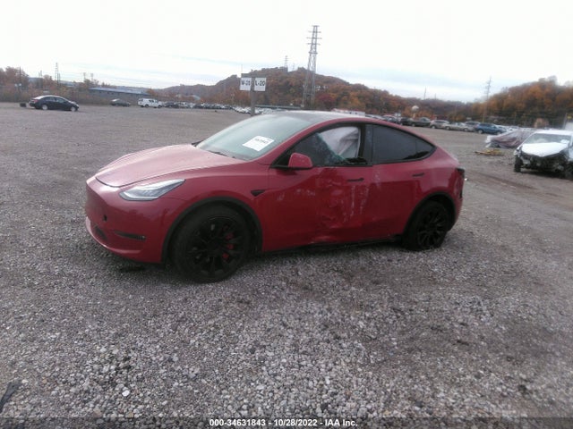2022 TESLA MODEL Y LONG RANGE VIN: 7SAYGAEEXNF344049