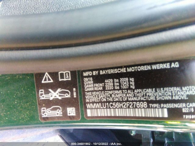 WMWLU1C56H2F27698 Mini Clubman