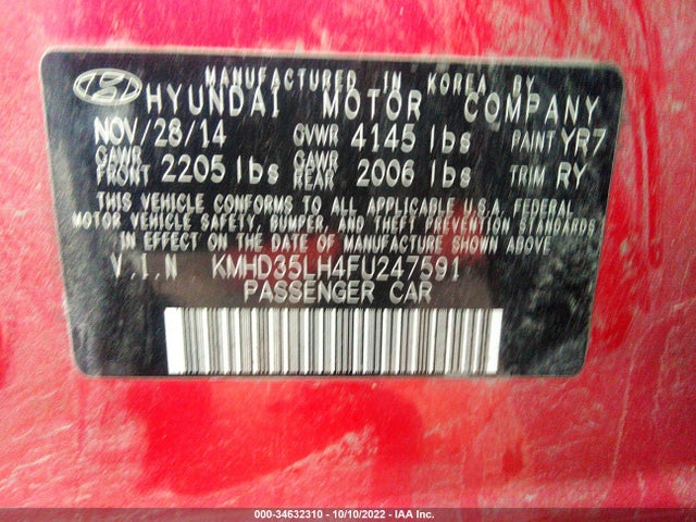 Hyundai ELANTRA GT 2015 KMHD35LH4FU247591 Image 10