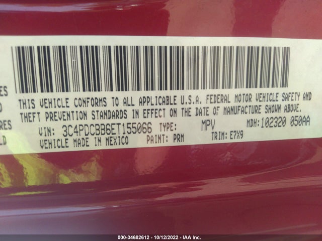Dodge Journey Sxt 2014 3C4PDCBB6ET155066 Image 9