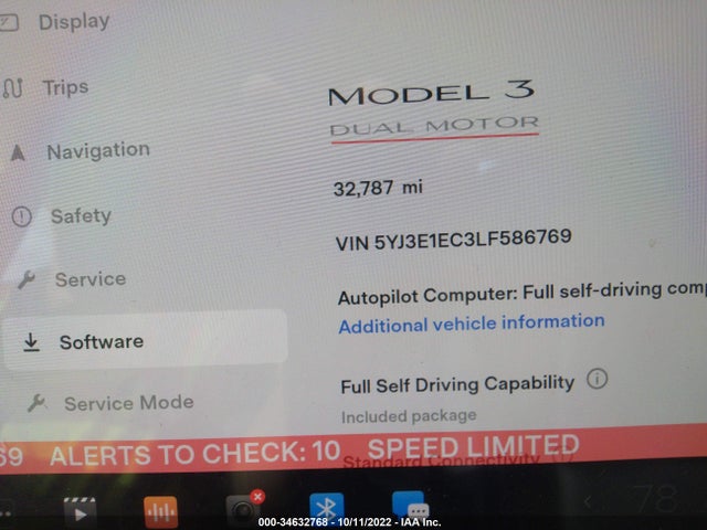 Tesla Model 3 Performance 2020 5YJ3E1EC3LF586769 Image 8