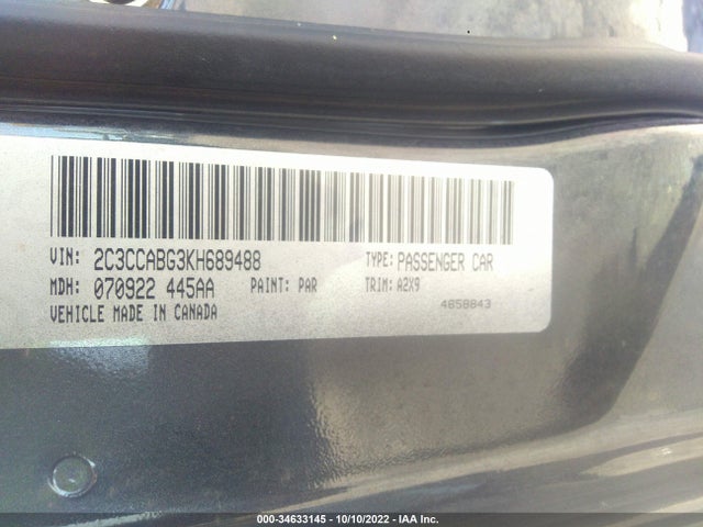 Chrysler 300 300s 2019 2C3CCABG3KH689488 Image 10
