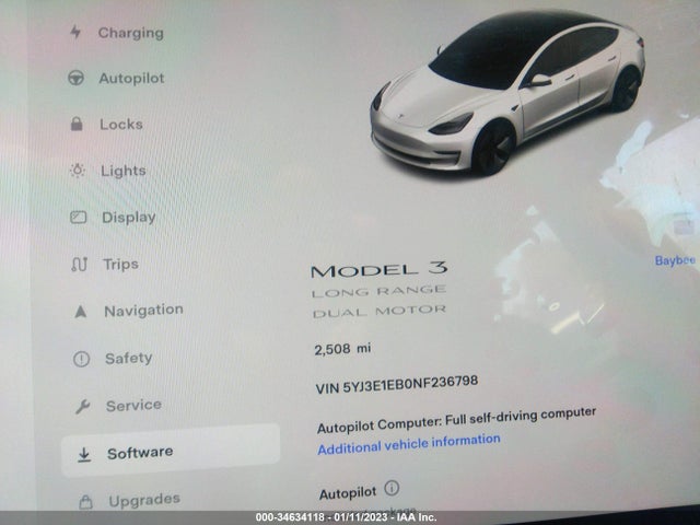 Tesla MODEL 3 2022 5YJ3E1EB0NF236798 Image 7