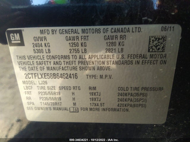 GMC Terrain Slt-2 2011 2CTFLXE58B6462416 Image 11