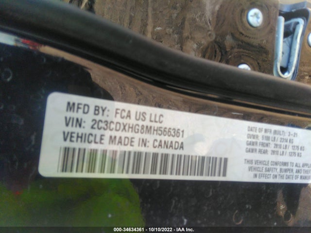Dodge CHARGER GT 2021 2C3CDXHG8MH566361 Image 9