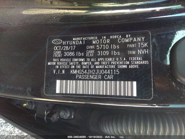 2018 Genesis G90, VIN: KMHG54JH2JU044115