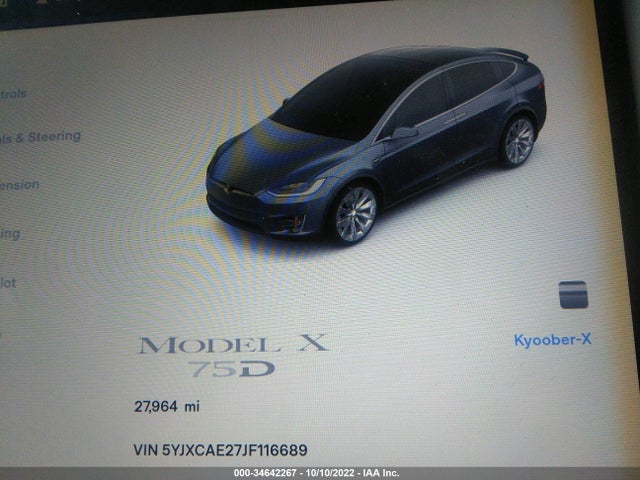 Tesla Model X 75d/100d/p100d 2018 5YJXCAE27JF116689 Image 7