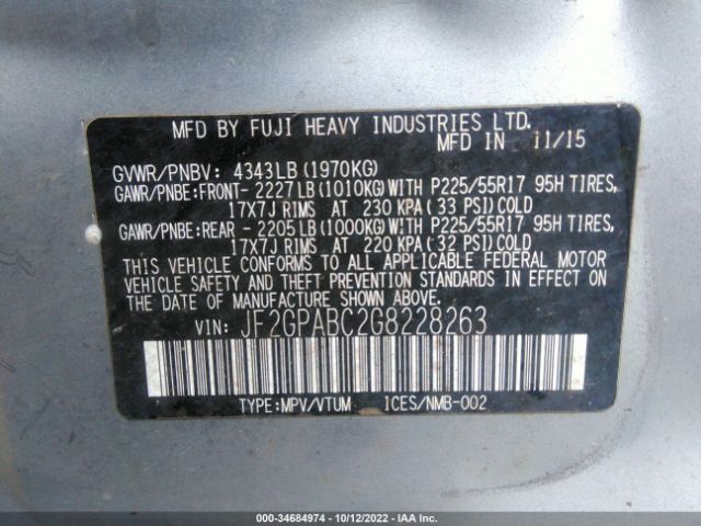 JF2GPABC2G8228263 Subaru Crosstrek Premium