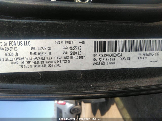 Chrysler 300 Limited 2019 2C3CCAKG5KH698564 Image 9