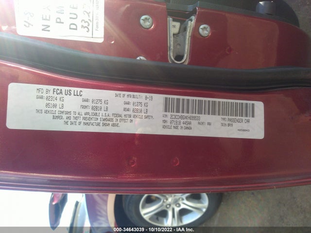 Dodge Charger Sxt 2019 2C3CDXBGXKH699533 Image 11