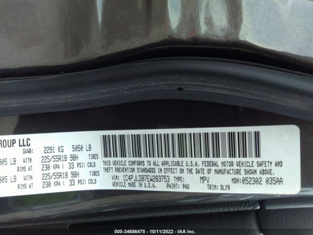 1C4PJLDB7EW283753 Jeep Cherokee Limited