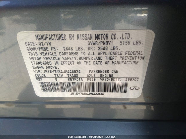2018 Infiniti Q50, VIN: JN1EV7AR4JM445934