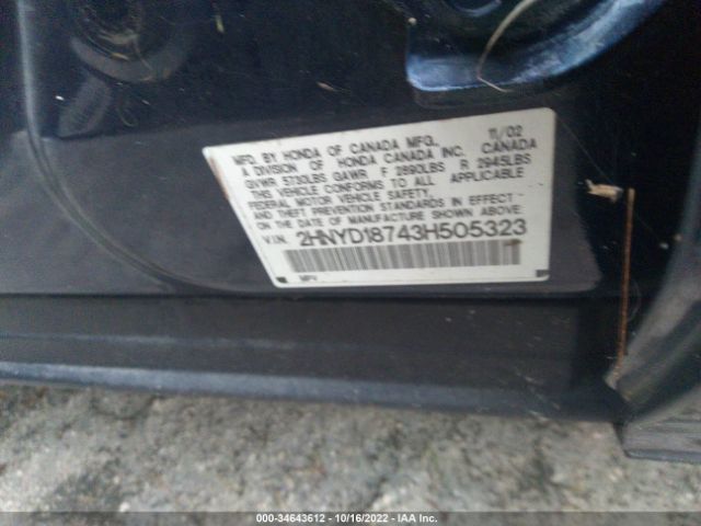 2HNYD18743H505323 Acura Mdx Touring Pkg Res