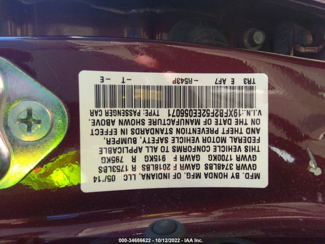 Honda Civic Sedan Lx 2014 19XFB2F52EE056071 Image 9