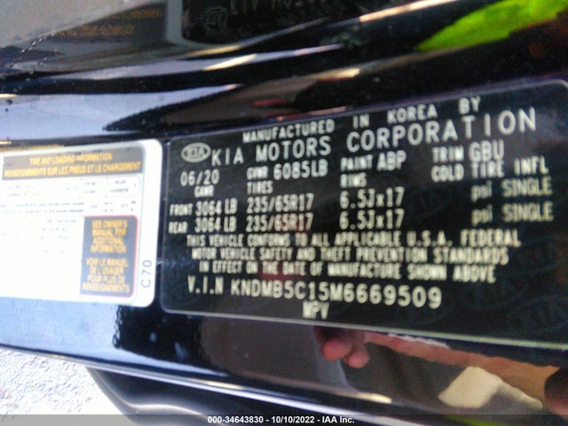 2021 Kia Sedona, VIN: KNDMB5C15M6669509