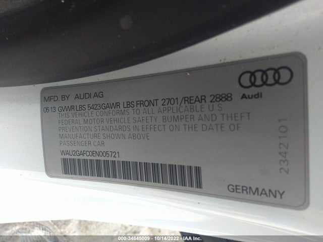 2014 Audi A7, VIN: WAU2GAFC0EN005721