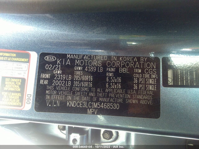 2021 Kia Niro, VIN: KNDCE3LC1M5468530