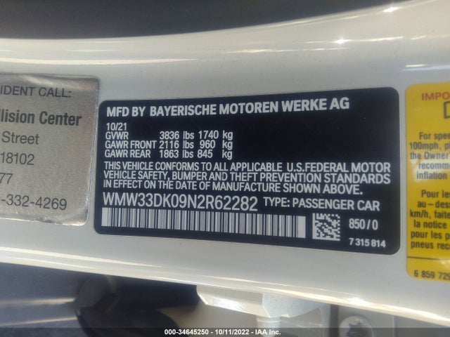 2022 Mini Hardtop, VIN: WMW33DK09N2R62282