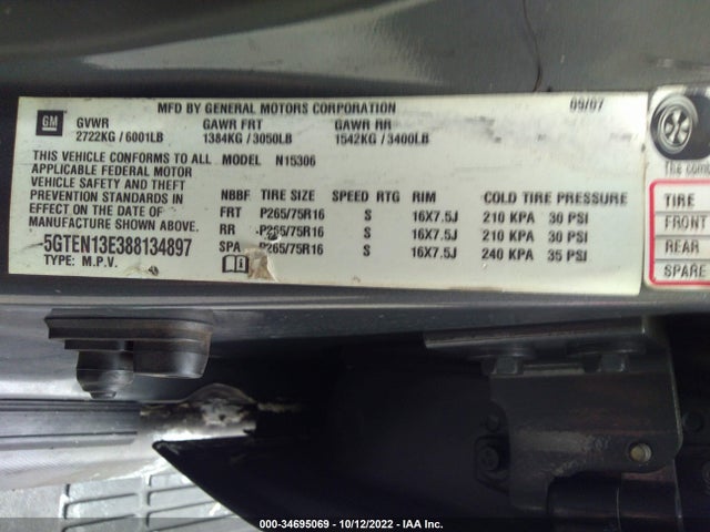 Hummer H3 2008 5GTEN13E388134897 Image 10