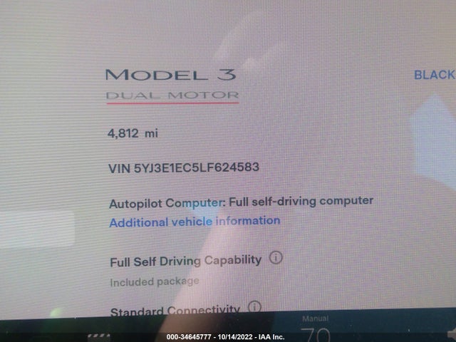 Tesla MODEL 3 2020 5YJ3E1EC5LF624583 Image 7