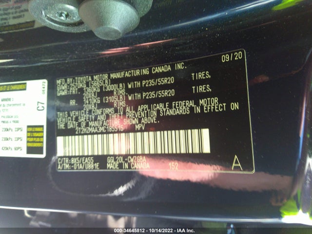 2T2HZMAA3MC185515 Lexus Rx Rx 350
