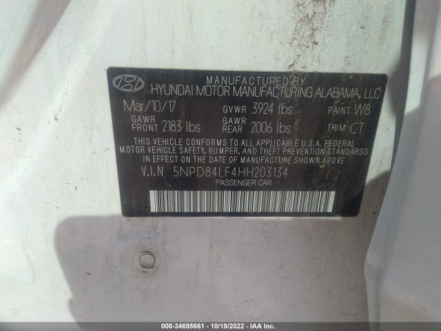Hyundai Elantra Value Edition 2017 5NPD84LF4HH203134 Image 9