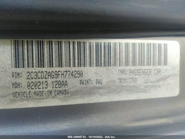 Dodge Challenger Sxt 2015 2C3CDZAG9FH774290 Image 14