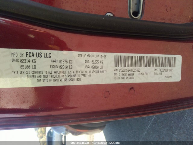 Dodge Charger Sxt 2017 2C3CDXHG4HH515395 Image 9